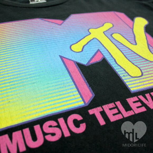 MTV Neon Stripe Graphic Tee - Picture 7 of 7